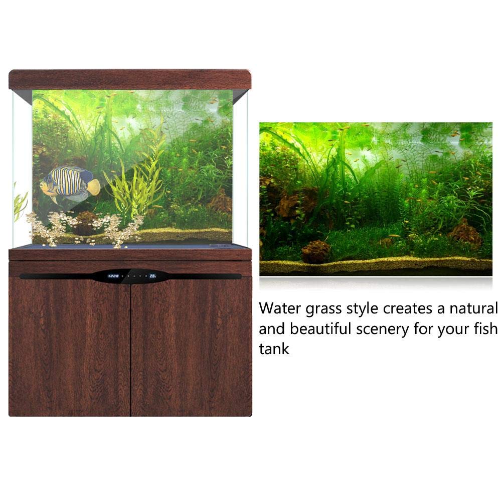 Acqua Erba Stile Acquario Fish Tank Poster Addensare PVC Adesivo Sfondo Adesivo Wallpaper Poster Acquario Sfondo Decor(122 * 61cm)