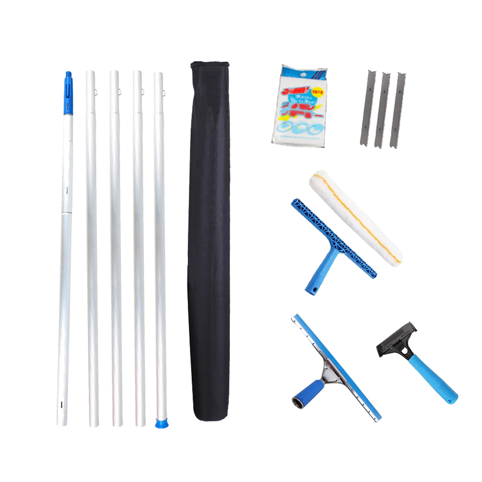 5M Teleskop-Fensterreiniger-Abzieher | Professioneller Fensterwischer 35CM |Professionelles|Fensterreinigungsset|Fensterreinigungswerkzeug und für Innen- und Außenbereich[5M-4]