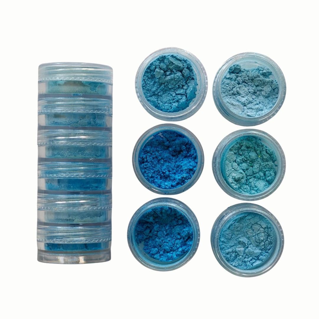 Mica Powder Set (Pack of 12) – Vibrant, Cosmetic-Grade Pigments for Resin Art, Soap Making, DIY Crafts, Epoxy Resin, and More – Non-Toxic, Multicolor Powder (Multicolour) 1