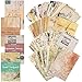 240 Blatt Vintage Scrapbooking Zubehör Retro Tagebuch Papier Dekoratives Handwerk Zubehör Papier Pads Scrapbooking Reise Tagebuch Zubehör Antik Papier für DIY Dekor (Retro Stil)