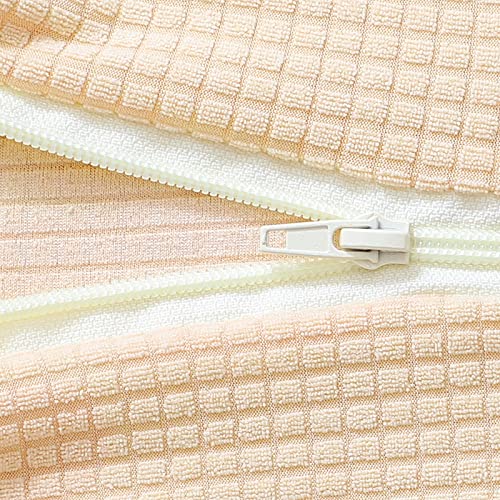 Image of FORCHEER Office Chair Armrest Cover Stretchable Water Resistant Spandex Stretch Jacquard Computer Office Chair Arm Pad Covers Chair Slipcover for Desk Chairs Arm 2P-Beige