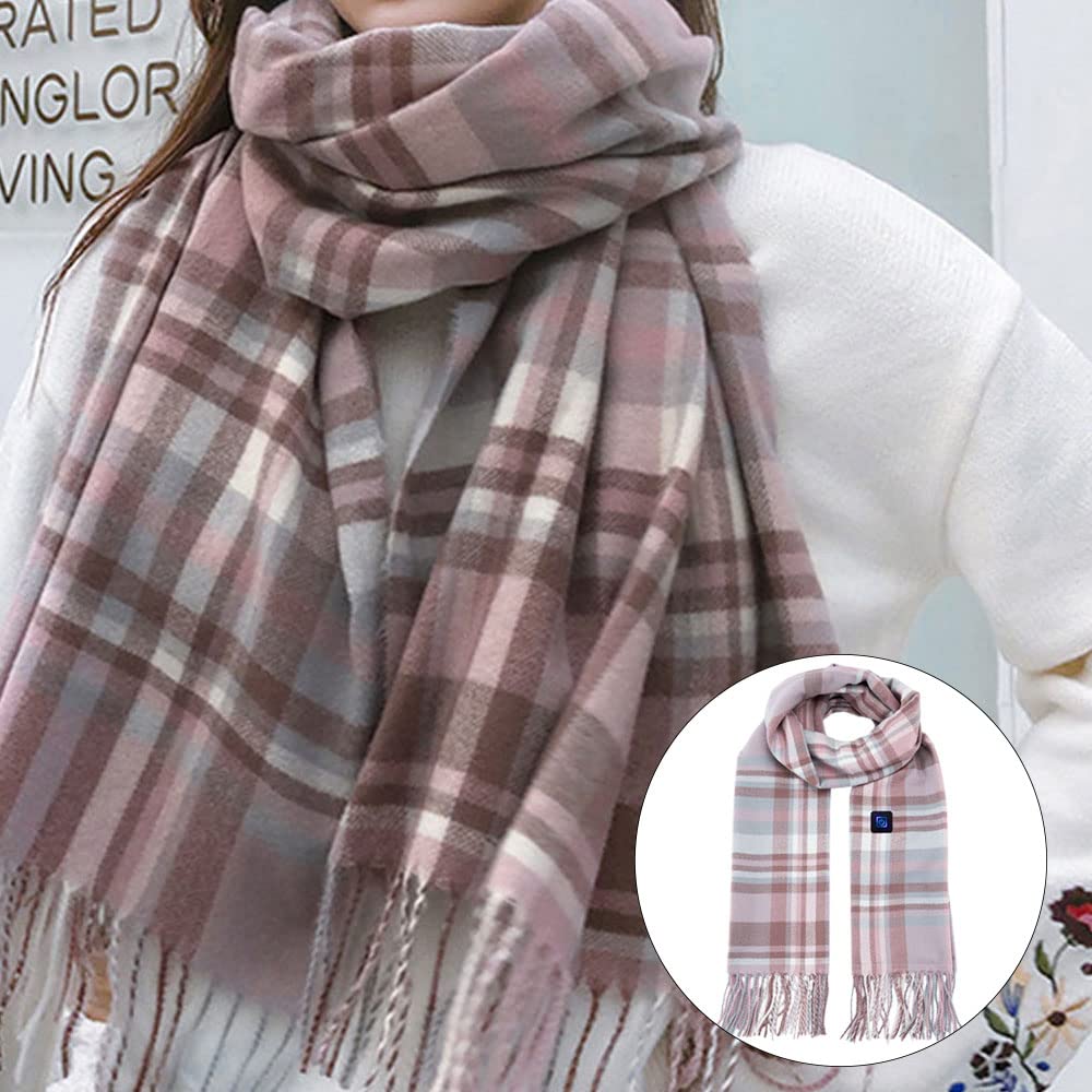 Women's Heating Scarf Electric Scarves Hot Neck Pad Shawls USB Charging 3 Speed Temperature Warmming Winter Gift