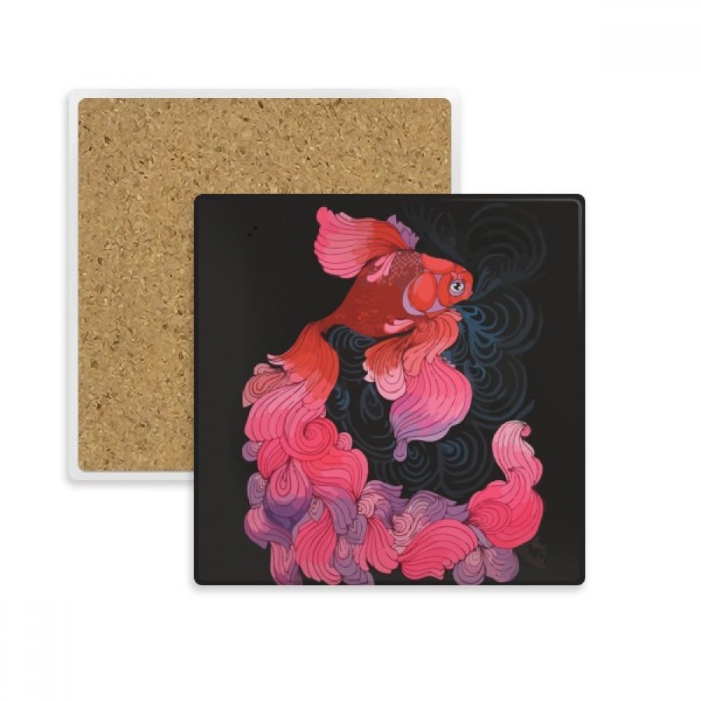 Caboteur cyprinoid rouge rose violet dessous de verre pierre pour verre et tasse