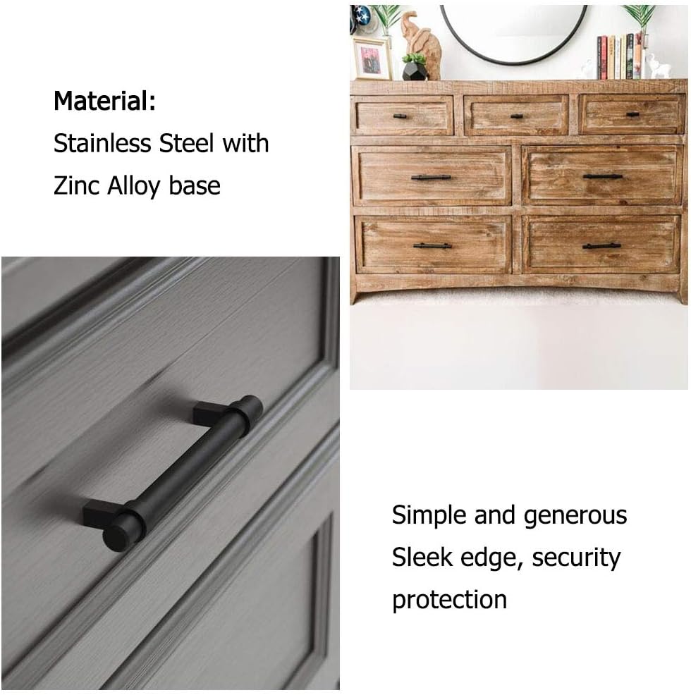 Black Friday Sale 2022 homdiy Matte Black Cabinet Handles 3.5 in Drawer Pulls 25 Pack - HDT16BK Cabinet Hardware Vintage Drawer Pulls Cupboard Handles