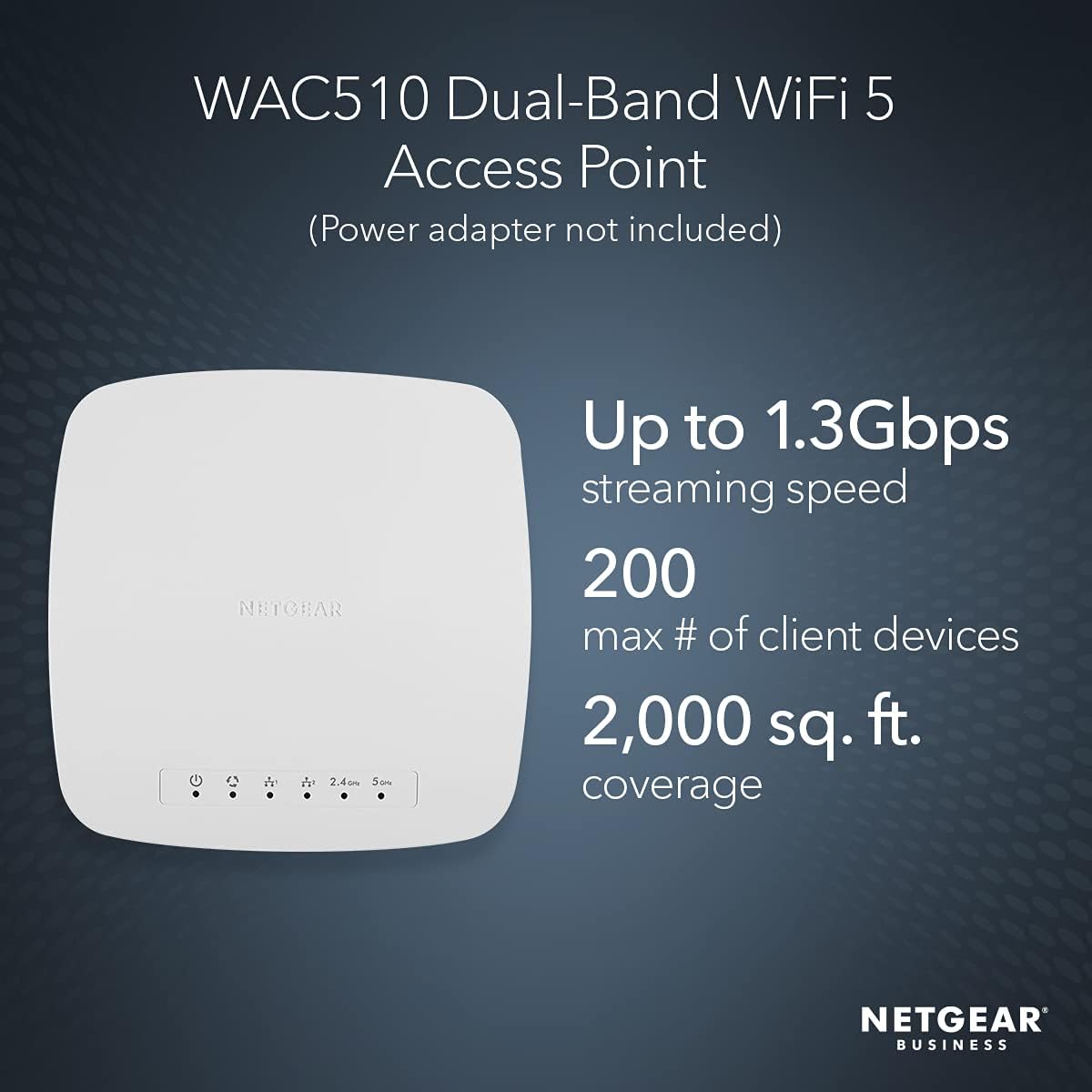 Frее Shірріng оƒƒеr NETGEAR Wireless Access Point (WAC510) - Dual-Band AC1300 WiFi Speed | Up to 200 Client Devices | 1 x 1G Ethernet LAN Port | MU-MIMO | Insight Remote Management | PoE or Optional Power Adapter Exсluѕіvе Sресіаl NETGEAR Wireless Access Point (WAC510) - Dual-Band AC1300 WiFi Speed | Up to 200 Client Devices | 1 x 1G Ethernet LAN Port | MU-MIMO | Insight Remote Management | PoE or Optional Power Adapter