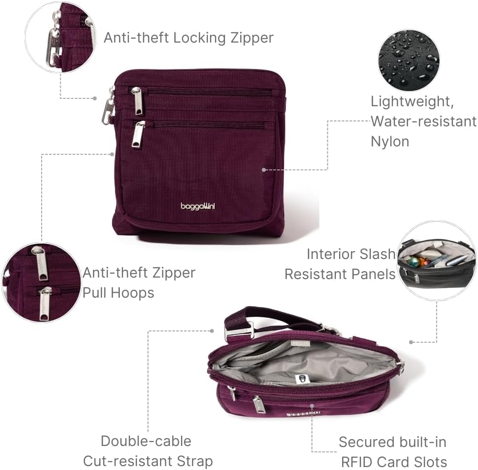 Baggallini womens Securtex Anti-theft Crossbody - Image 3