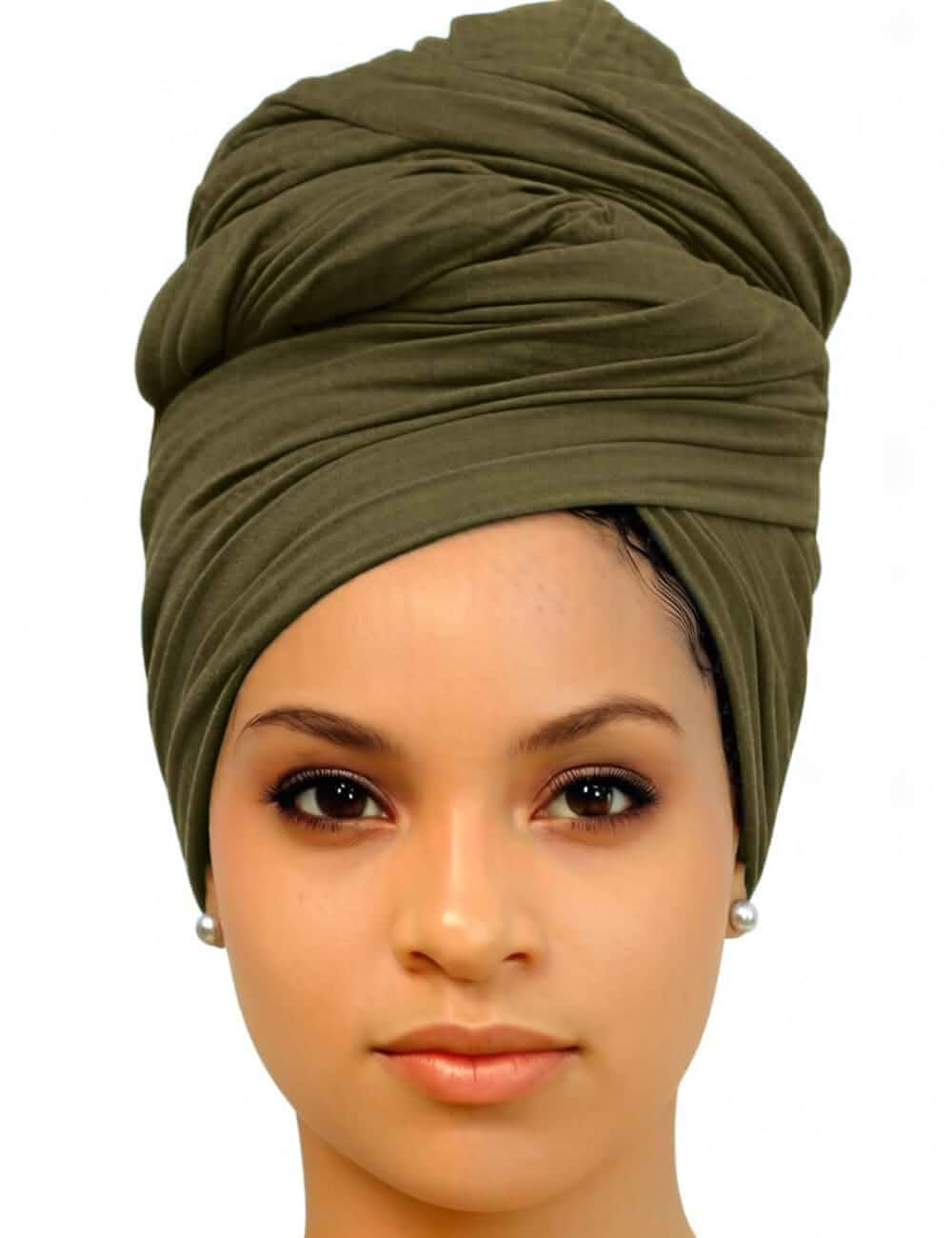 Harewom Head Wraps for Black Women, 71" Long Soft African Turban Hair Scarf Stretchy Large Hair Wrap for Locs Dreads Braids, Lightweight Breathable Fabric, Ideal for Everyday Wear, Work, Tavel & Hijab