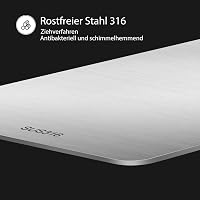 Freshmagis Titánium Vágódeszka 34x23 cm - Kétoldalas Rozsdamentes Acél Konyhai Lap Húshoz, Zöldséghez - Antibakteriális, Szagtalan 3