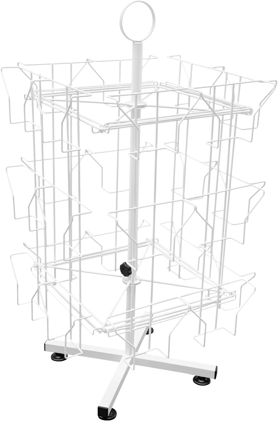 24 Pocket Greeting Card Display Stand, Fits 5 x 7 Rotating Countertop Card Display Rack