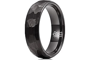 Three Keys Jewelry Hammered Tungsten Rings for Life's Special Moments