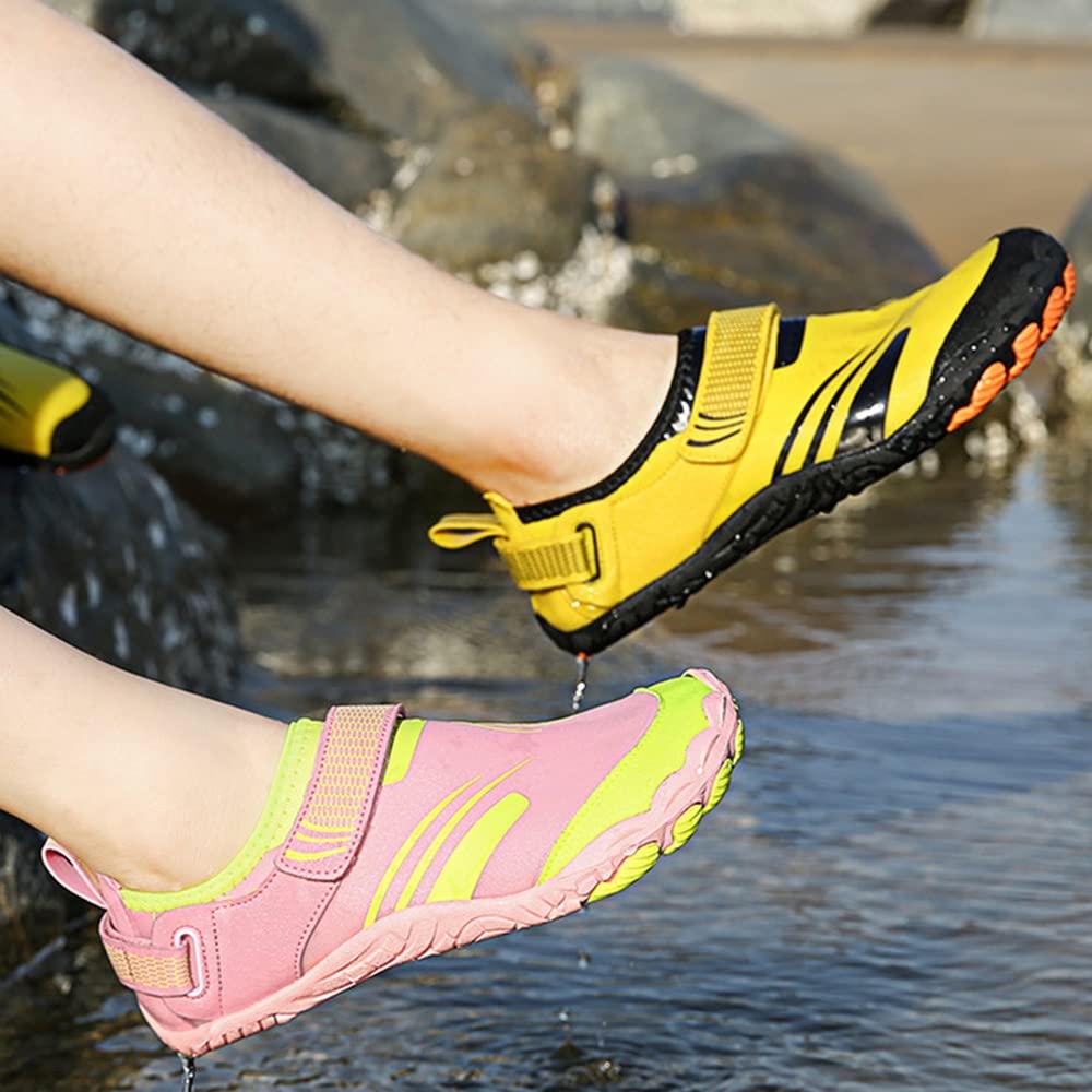 Zapato De Agua para Las Mujeres Los Hombres, Colorido Nadar Zapatos Playa Deportes Rápido Seco Descalzo Zapatos para Náutica Pesca Buceo Surf con Drenaje Conducir Yoga