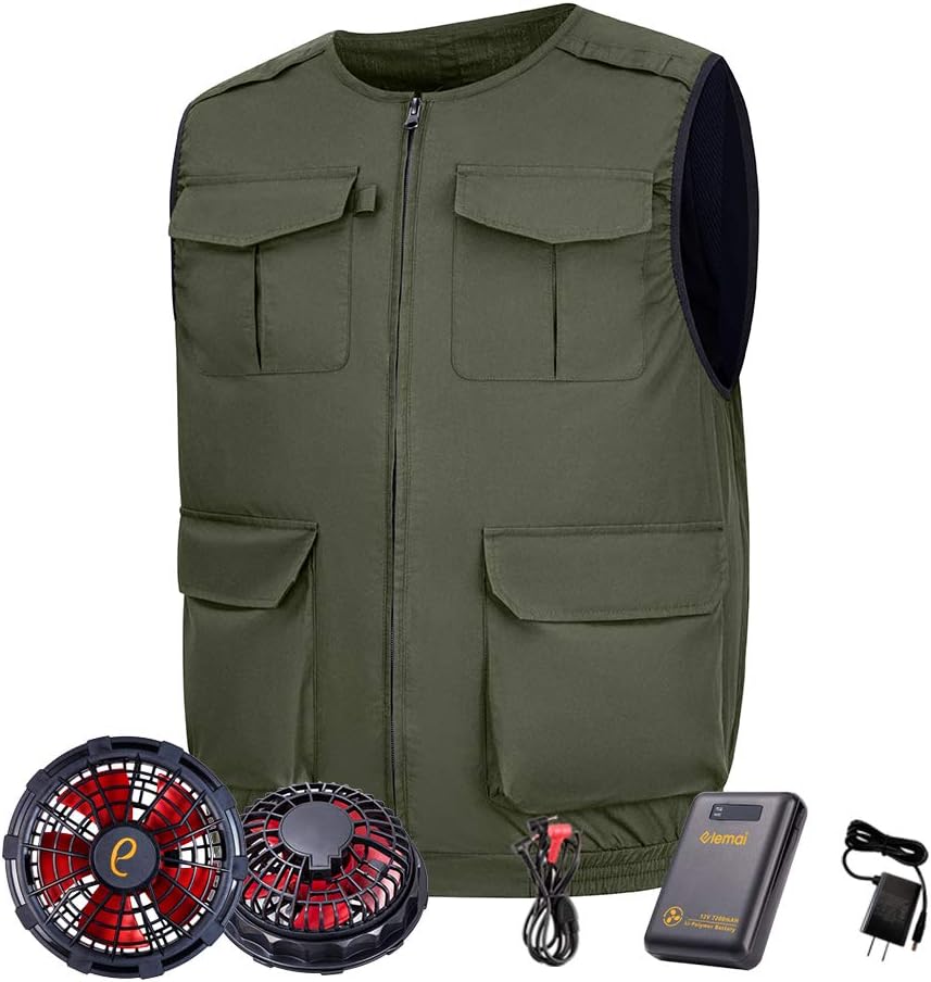 【新品】elemai 48V 空調ベスト アーミーグリーン Mサイズ 新品】elemai 48V 空調ベスト アーミーグリーン Mサイズ 新品】elemai