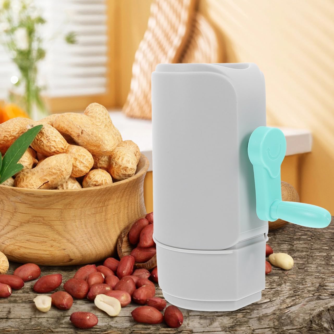 MAGICLULU Manual Peanut Sheller Handheld Nut Opener Tool Easy Rotary Peanut Peeler for Family and Kids Grey 7.32X3.54X3.54In