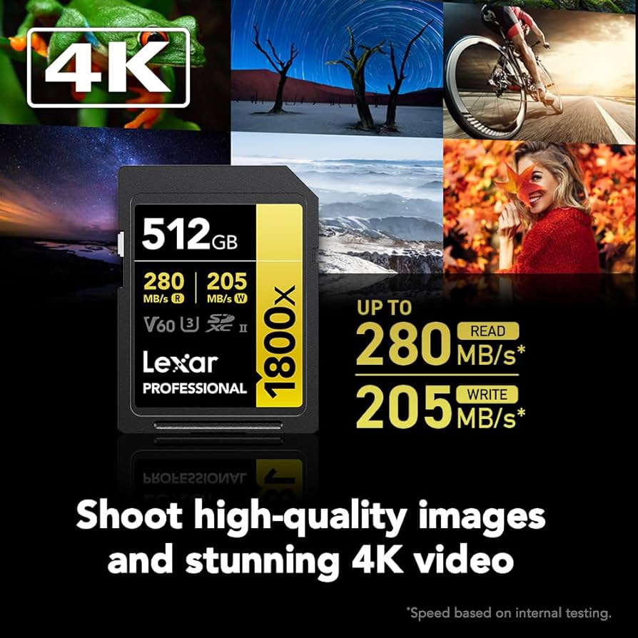 Amazon.com: Lexar Gold Series Professional 1800x 512GB UHS