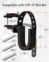 Vista 2 de Belinous Soporte para Armas UTV, Rack para Armas UTV Rack para Arco Soporte para Pala se Ajusta a Barras de Rollo de 1.75"- 2" Compatible