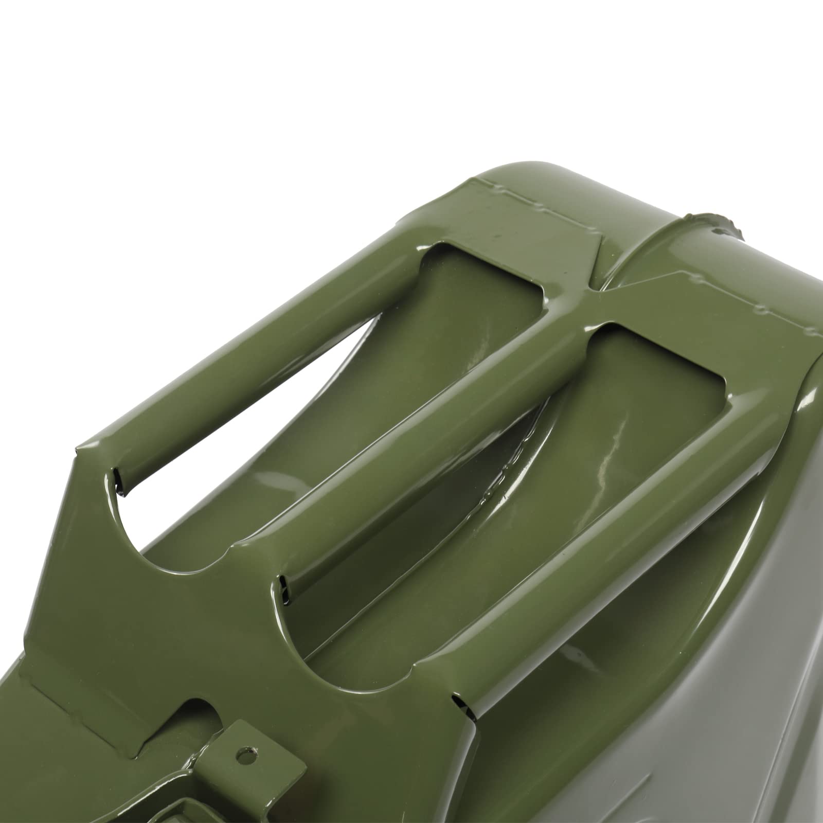Petrol Can 20L, Jerry Can with Spout, Metal Fuel Can Tank Portable Oil Can Diesel Storage Can for Car Truck Motorcycle Vehicle Off Road Emergency Supply, 5 Gallon Water Jerry Can Container (Green) — view 8