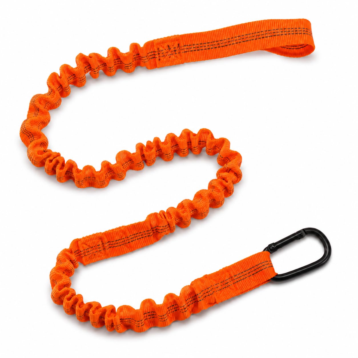 PHX Grove Orange Coiled Kayak Paddle Leash with Carabiner