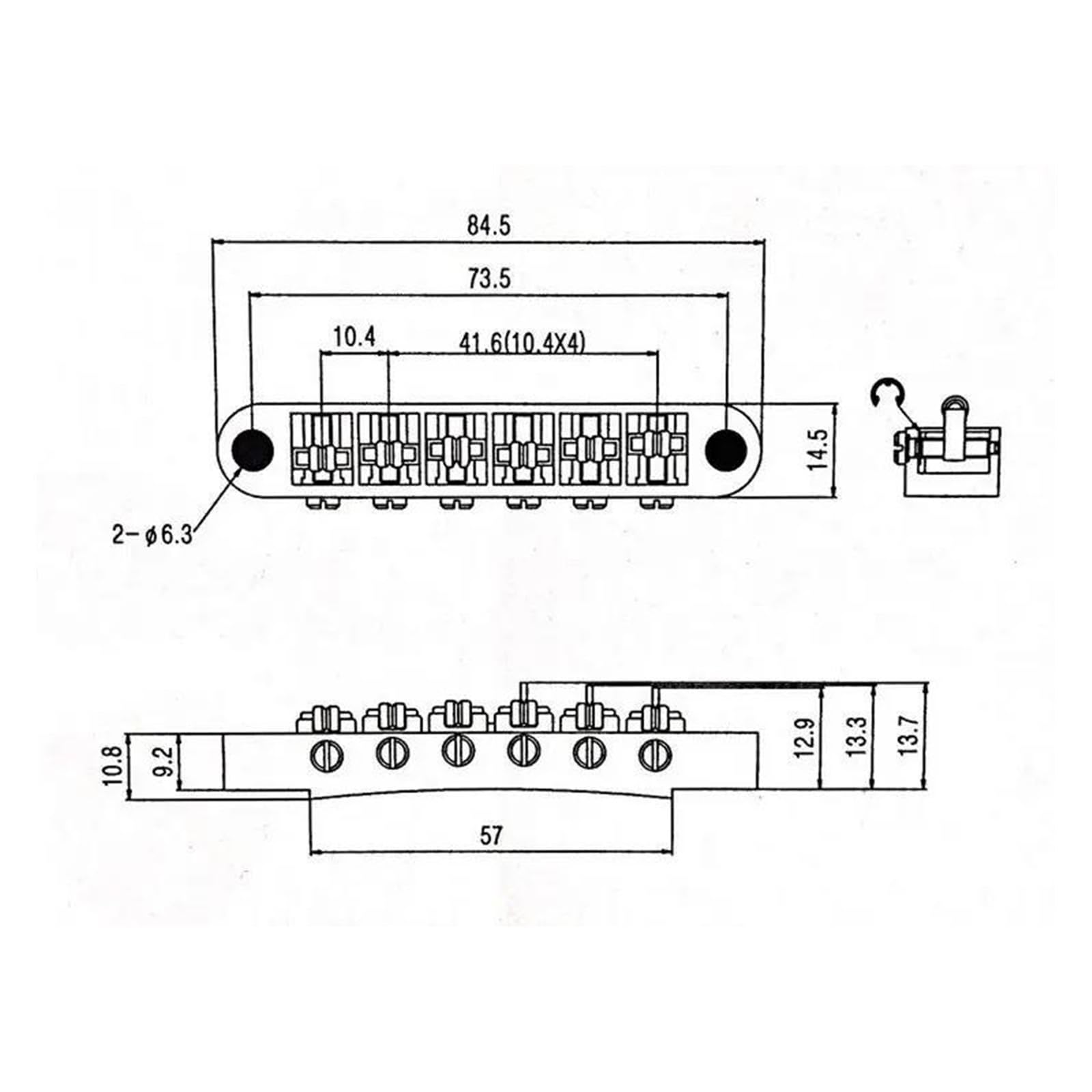 Puente De Guitarra Profesional Para Principiantes Adecuado Para Tocar Y Practicar Accesorios De Instrumentos | Puente de guitarra(GD)