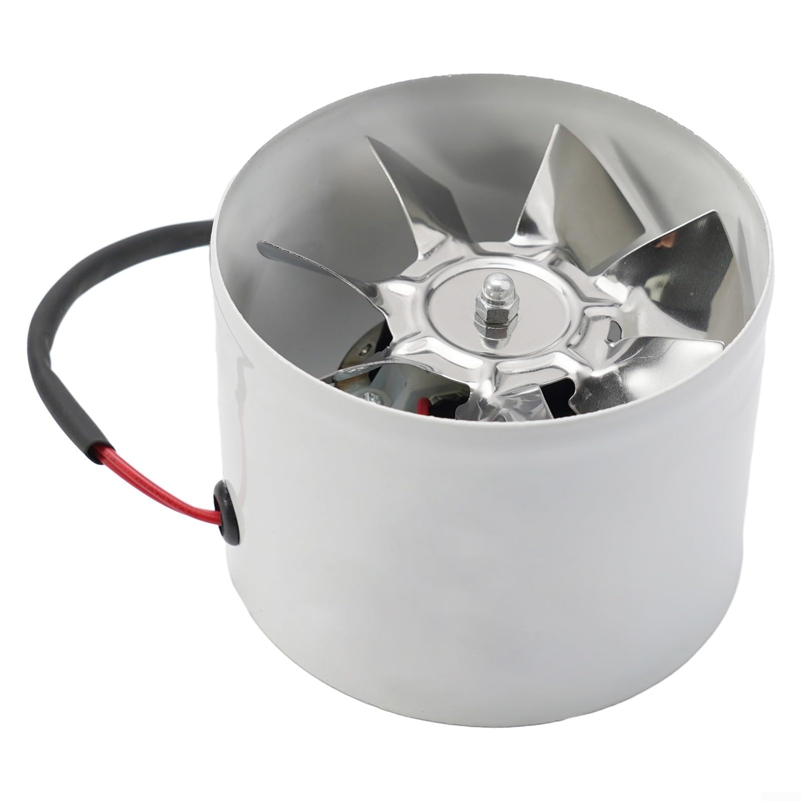 Silent Duct Exhaust Fan with 4 or 6 Inch Options, Strong Airflow Copper Motor, Metal Casing for Kitchen and Bathroom(4” White)