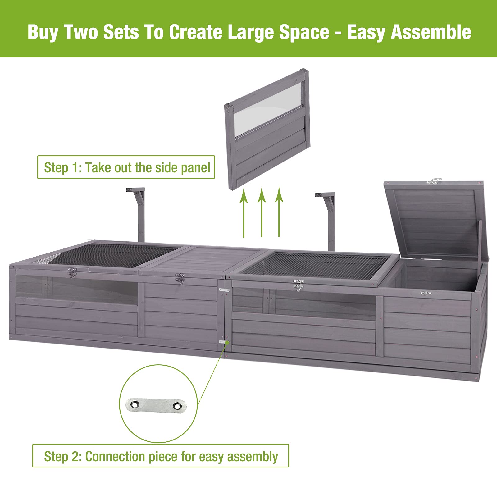 Tortoise Cage Large Tortoise Habitat with Light Support Frame, Indoor