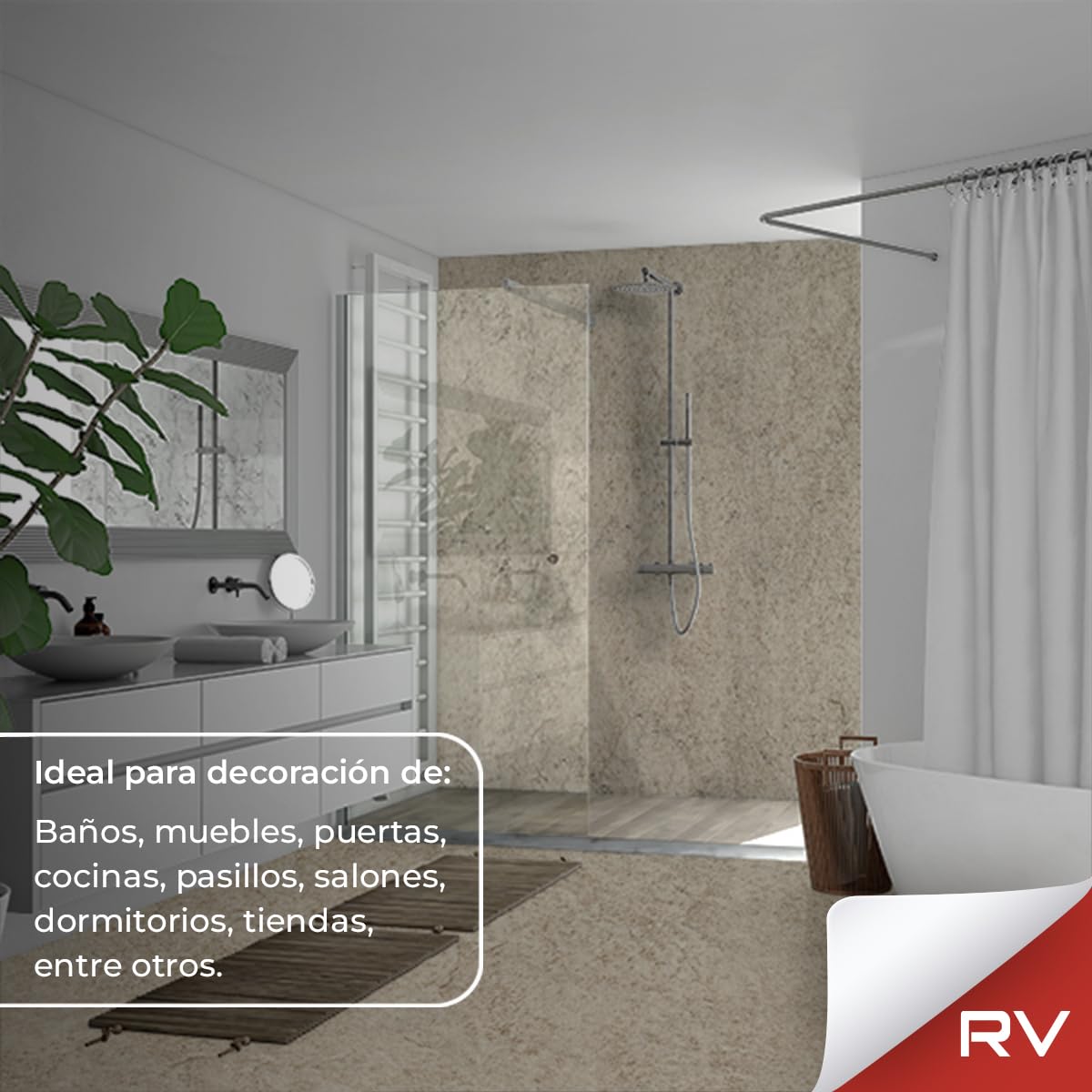 Vinilo de Alta Resistencia para Suelo Extra Resistencia y Cubre Azulejos - Arena Beige - 123 x 200 cm