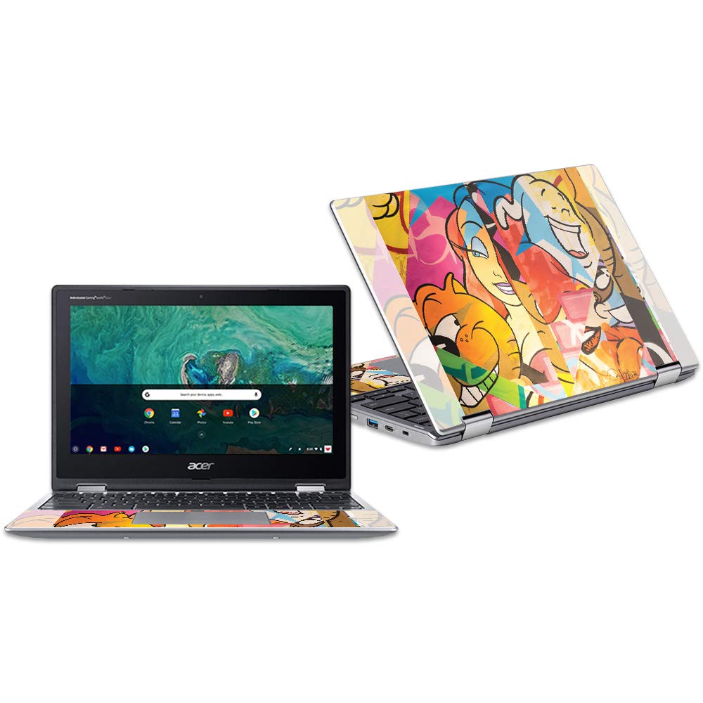 MightySkins Vinyl Decal Skin For Acer Chromebook Spin 11 CP311 - Happy Faces Design | Protective Wrap