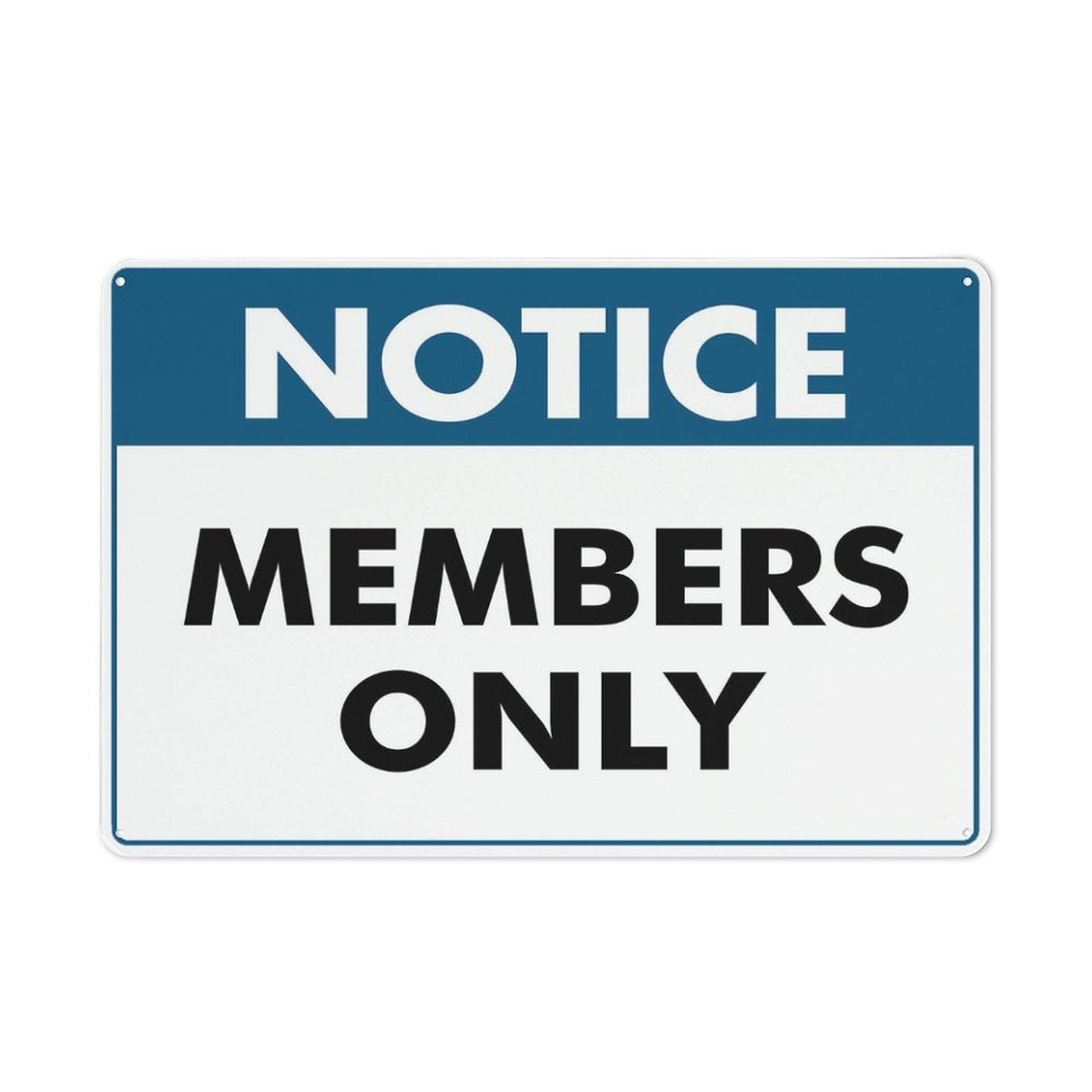 Notice Members Only Personalized Cafe Wall Decor Metal Gifts for Friends Families and Holiday Tin Sign 8x12 Inch