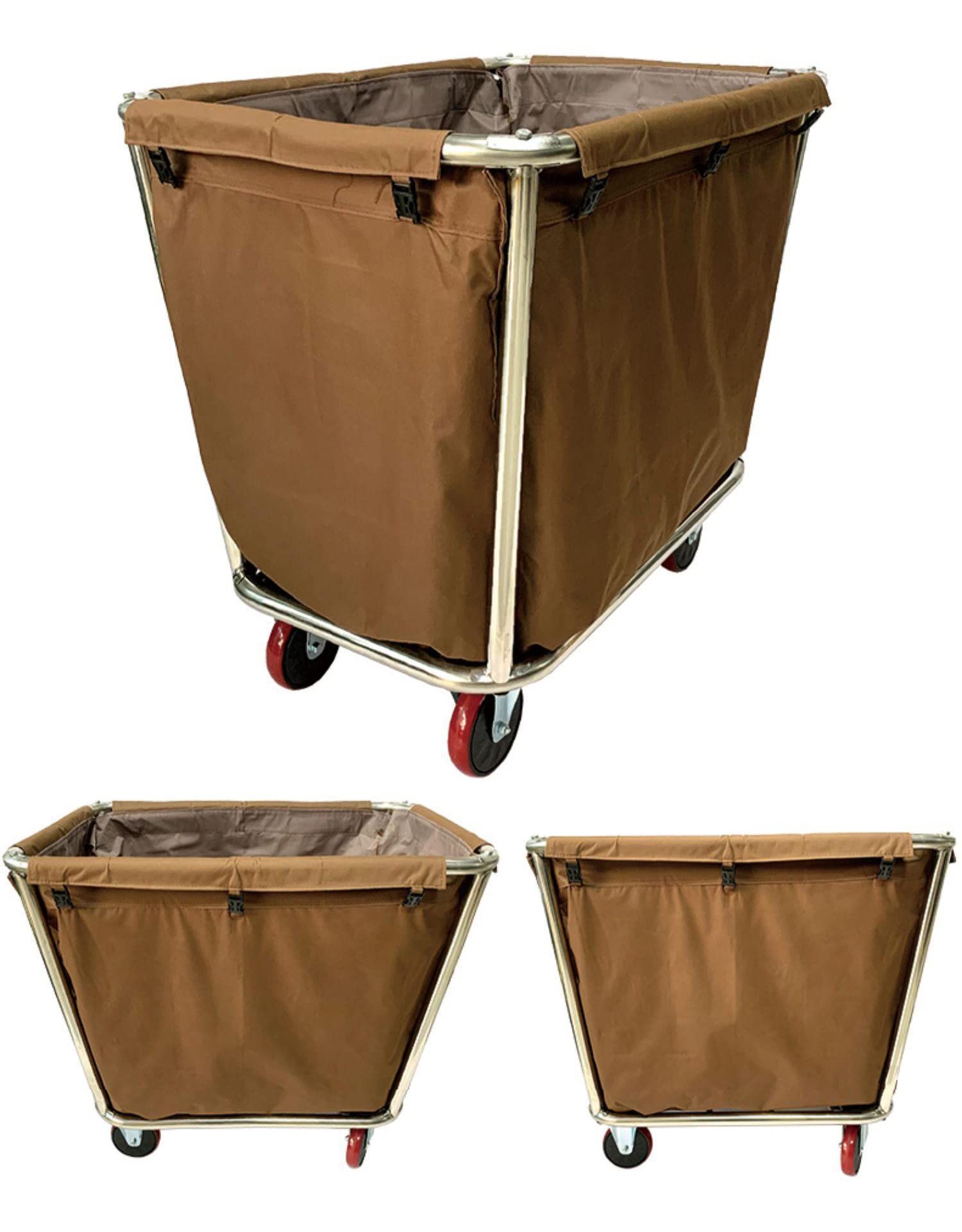Carrello portabiancheria resistente con ruote, cesto commerciale per vestiti e asciugamani sporchi, borsa rimovibile, durevole, versatile, ideale per uso domestico e aziendale