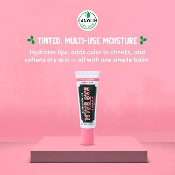 Vermont's Original Bag Balm Moisturizing Lip Balm with Vitamin E | Pack of 4 0.3oz Tubes (4 Pack, Hint of Pink)