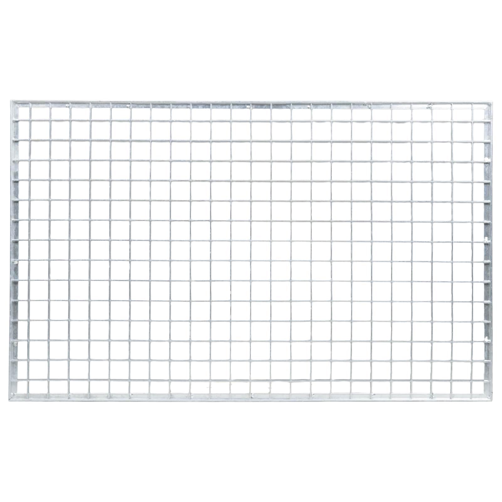 Industrie Gitterrost 80 x 50 x 2 cm aus feuerverzinktem Stahl - Rutschfestes Metallgitter für Hof, Terrasse und Bodenabdeckung