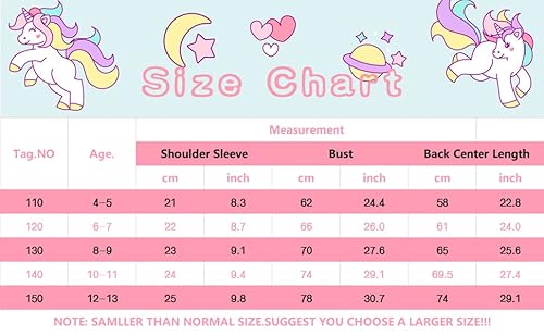 Ekouaer Little Kids Girls Sleep Shirt Summer House Dress Cartoon Printed Sleep Tee Short Sleeve Nightwear (Pink,12T-13T) #TOP6