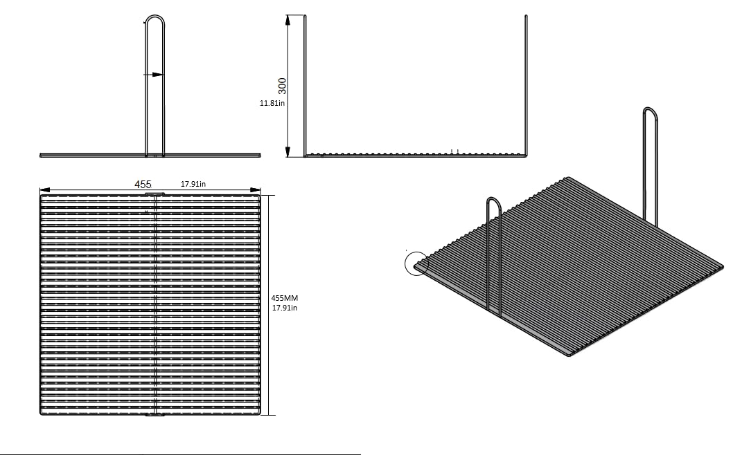 Quality Industries Stainless Steel Sediment Tray, 455mmx455mm (18