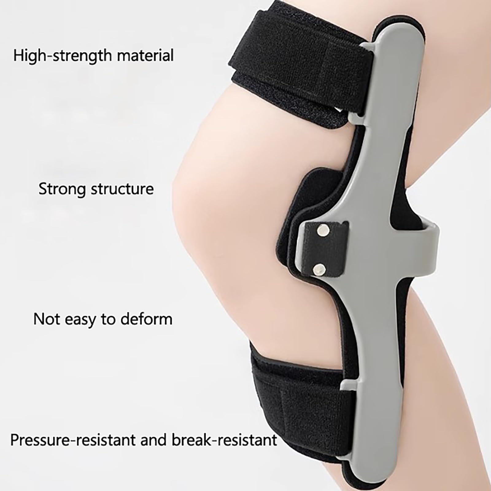 Genérico Rodillera for hiperextensión de Rodilla, órtesis de Rodilla Fija Ajustable, con Correa Fija y Forro Suave antidesgaste, for hiperextensión de Rodilla(Left,M)