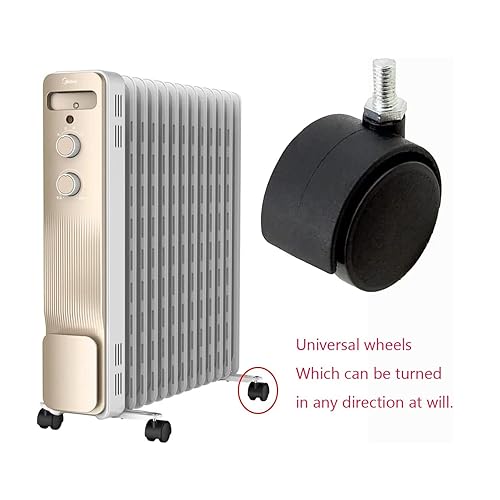 Miniatura 2 de NUHFUFA Paquete de 4 ruedas universales para calentador eléctrico Gree Pioneer Midea, ruedas de repuesto