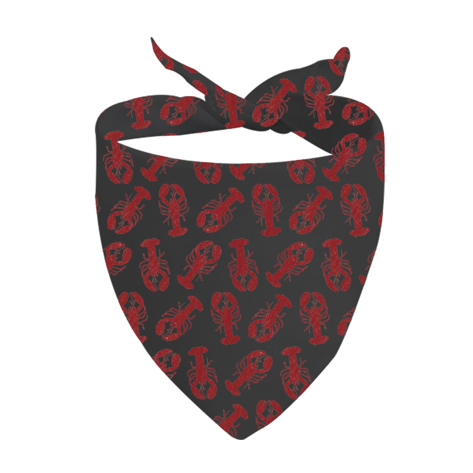 1 Piece Lobster Themed Triangle Dog Bandana Seafood Party Tie on Scarf Shrimp Lovers Gift (lobster D UK)