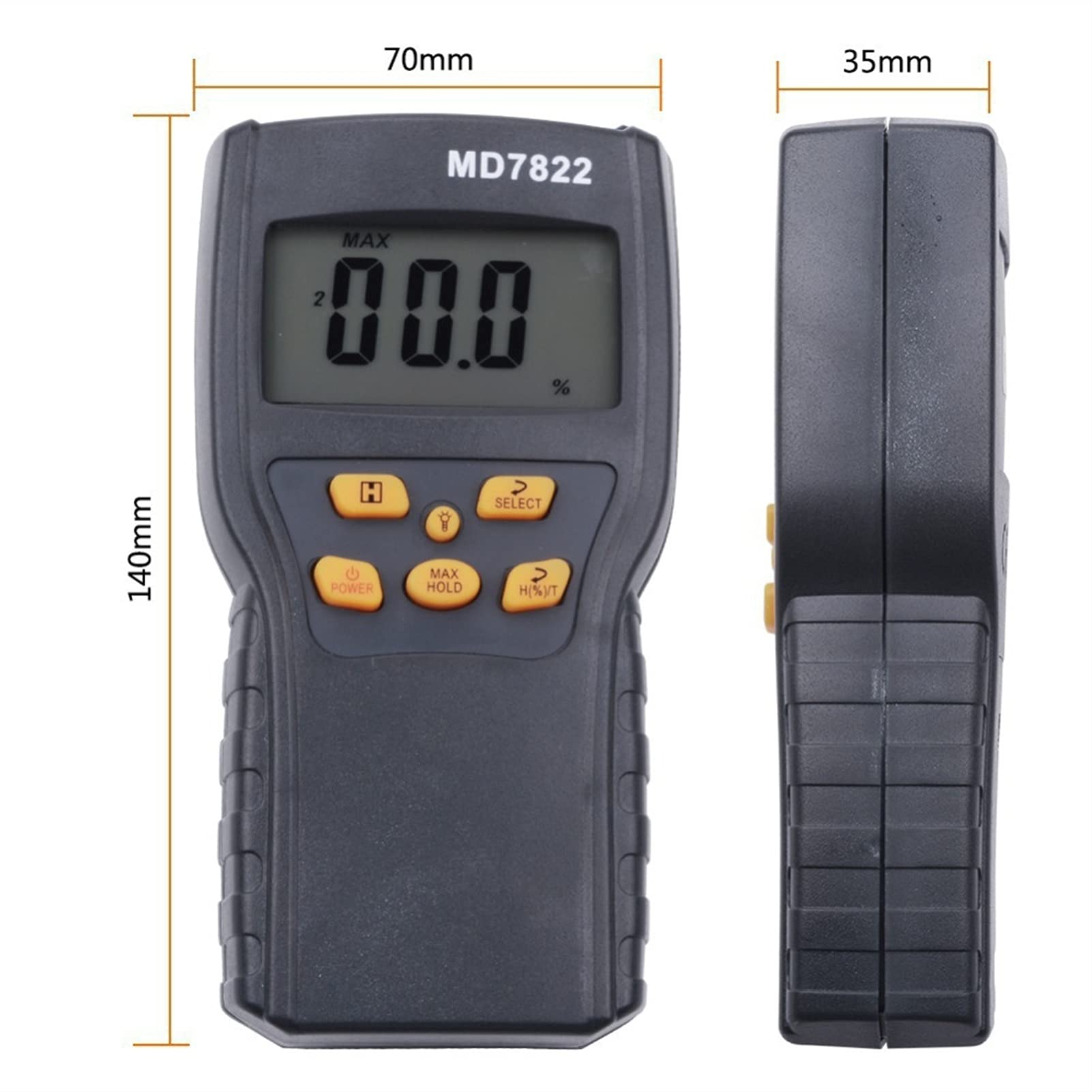 Tester de Humedad de Grano Medidor de Humedad Digital Probe Largo Digital Meter,Detecta RáPidamente La Humedad