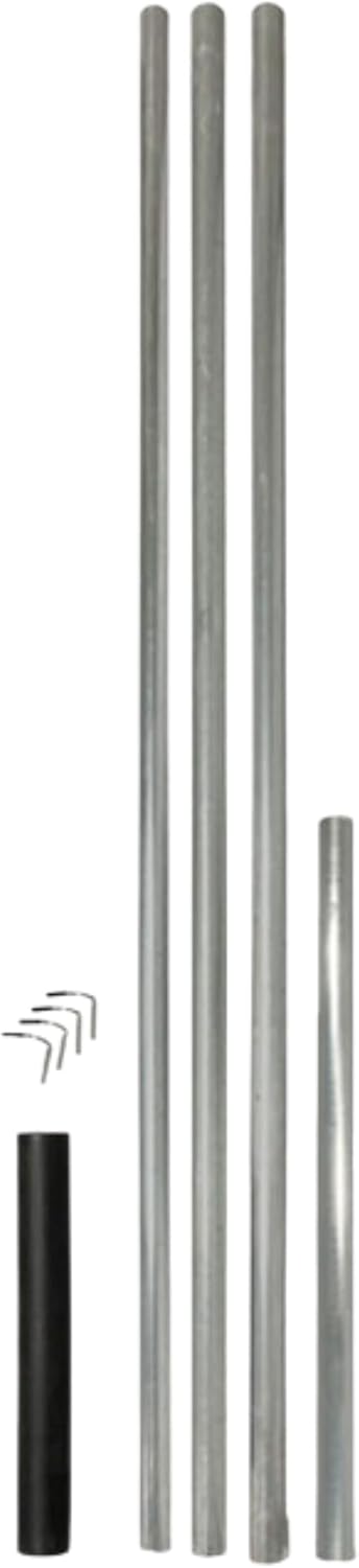 B.E.S.T. 15' Steel Telescoping Pole & Adapter for Purple Martin Houses – 3‑Section Adjustable Bird House Support with Ground Socket & Key Locks – Heavy‑Duty Prime Retreat Martin House Mount