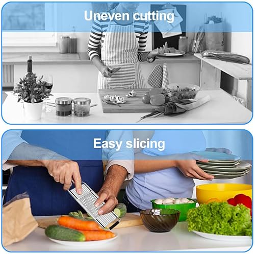 Miniatura 6 de Juego de rebanadoras multiusos 2024, juego de cortes para queso, frutas y verduras (3 cuchillas)