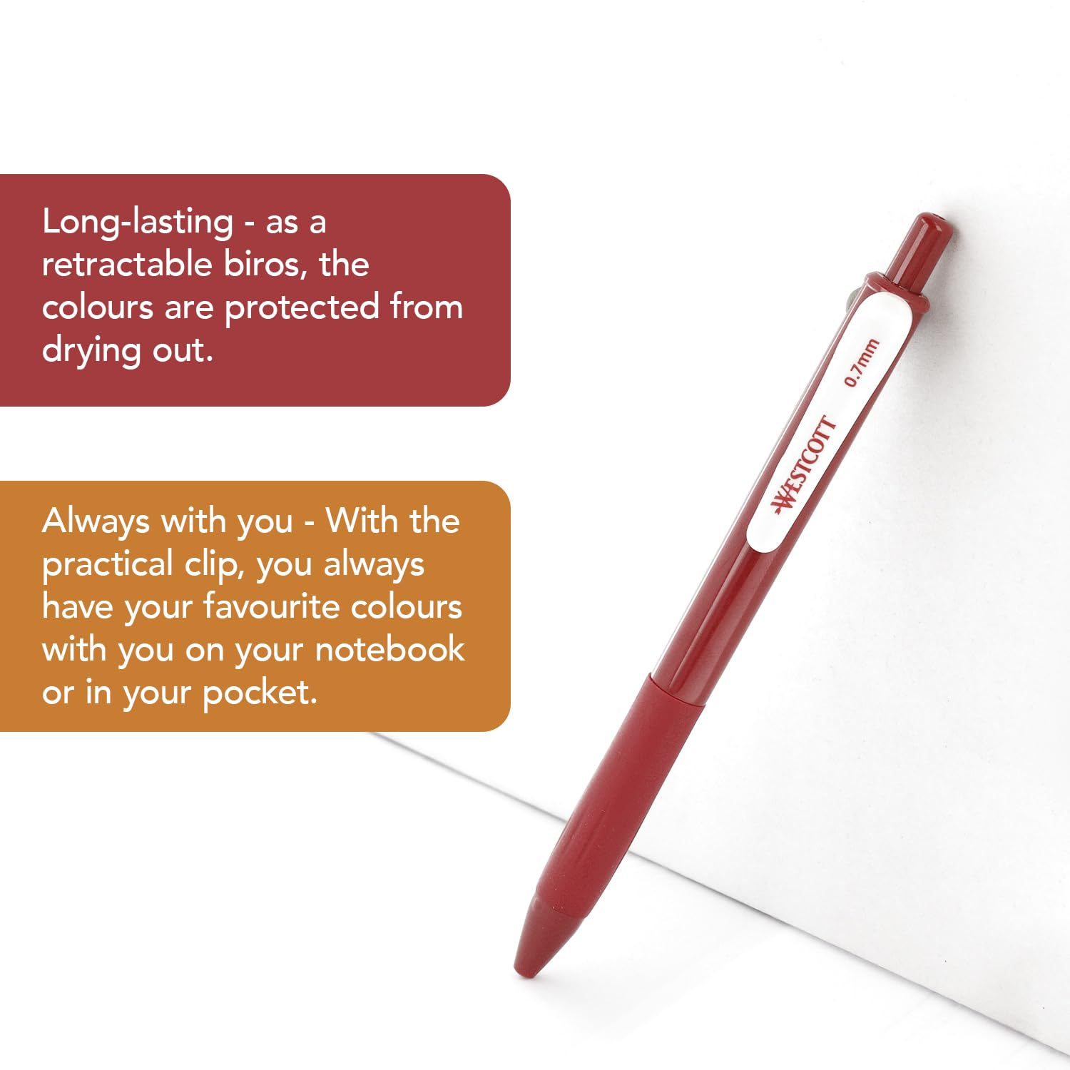 Westcott Gel Pens Set Of 10 Pieces Autumn Edition | Gel Pen Pens With 10 Bright Warm Colours | 0.7mm Line Width For Soft, Precise Strokes When - View #8