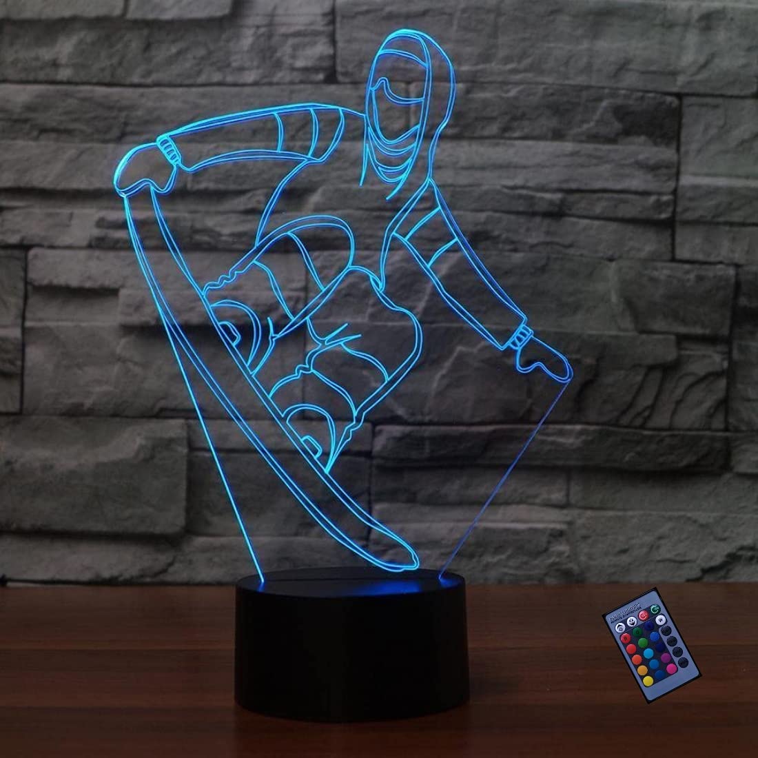 3D Panzer Nachtlicht Mit 16 Farben & Fernbedienung – LED Tischlampe Für Kinder, Optische Täuschung, USB-betrieben