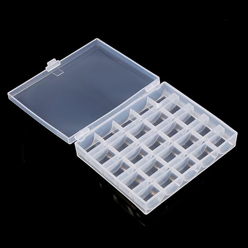 Miniatura 4 de Bobbin Bobb - Caja de plástico vacía para máquina de coser, organizador de bobinas, caja transparente para 25 carretes