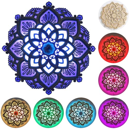 Nordterm Mandala Yoga Room Night Light, Lampada da...
