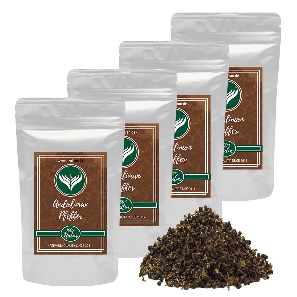 Azafran Andalimanpfeffer, Indonesischer Zitronenpfeffer, wilder Andaliman Pfeffer aus Sumatra 500g