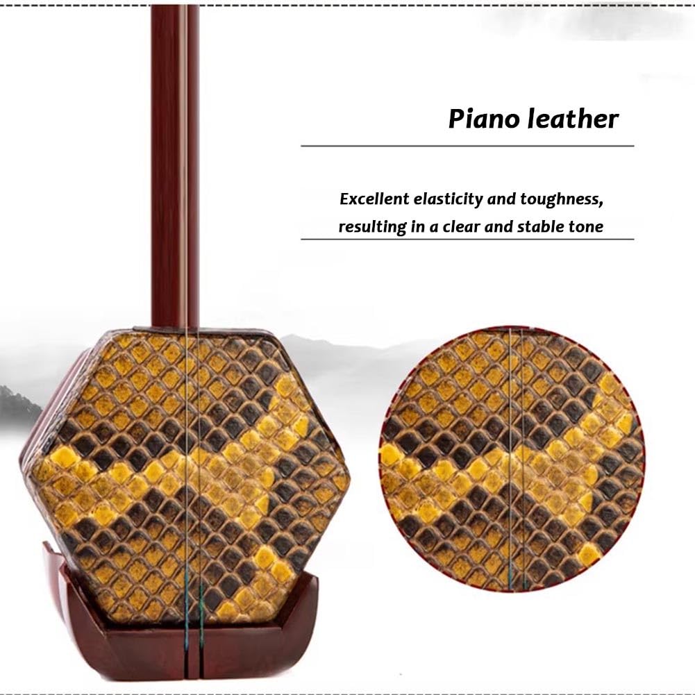 Erhu In Mogano Cinese, Strumento Musicale A Due Corde Simile A Un Violino, Con Accessori Per Principianti.(Red-A)
