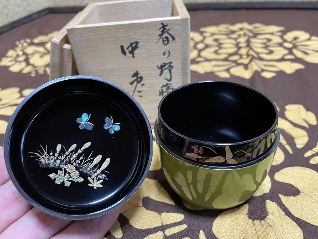 S520棗『輪島塗』『立山杉棗』『小崎清人作』木箱茶道具 S520棗『輪島塗』『立山杉棗』『小崎清人作』木箱茶道具