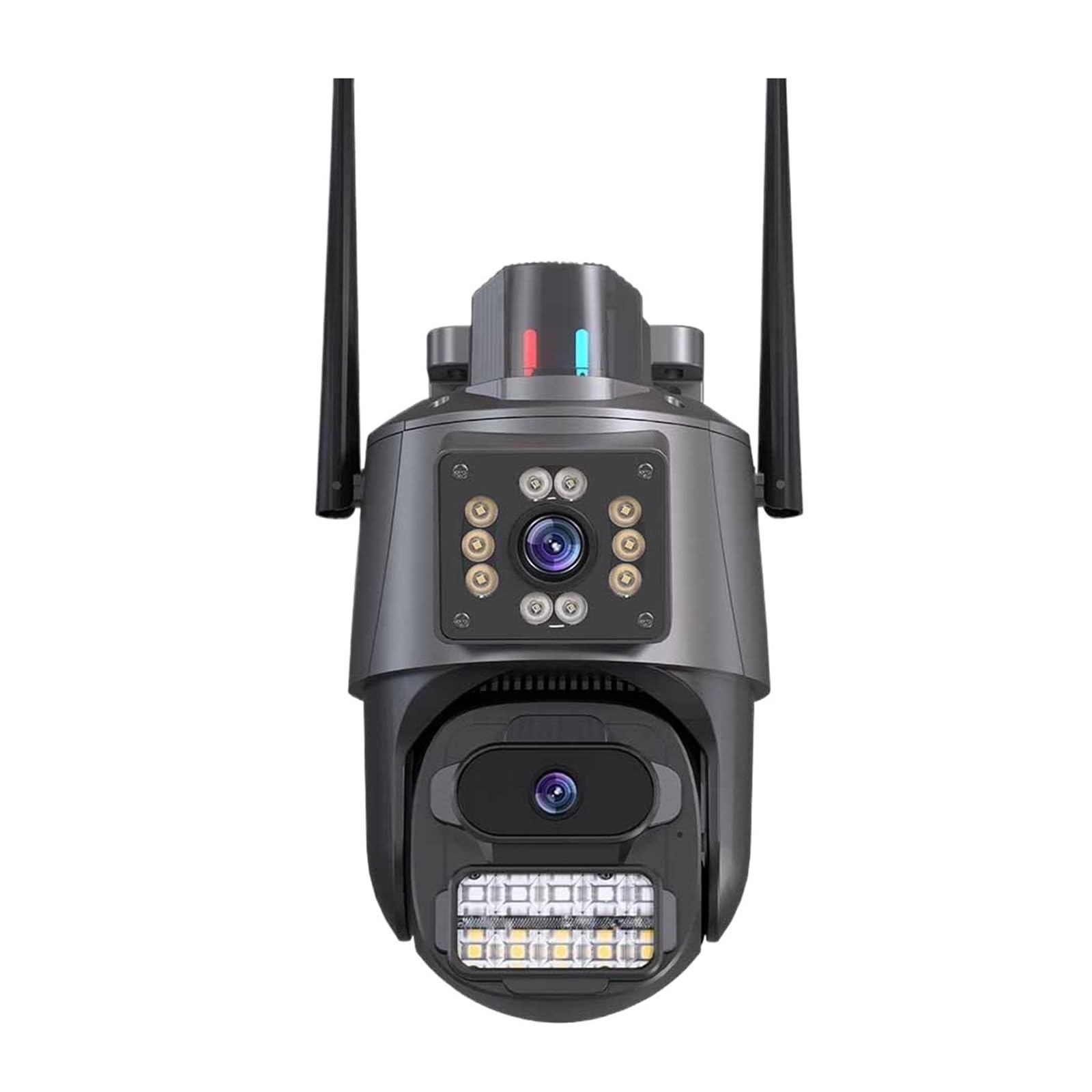 JVDDI 6MP Security CCTV Video Surveillance Camera Dual Lens Wifi Camera Security Protection Waterproof Police Light Alarm IP Camera(ADD 64G)