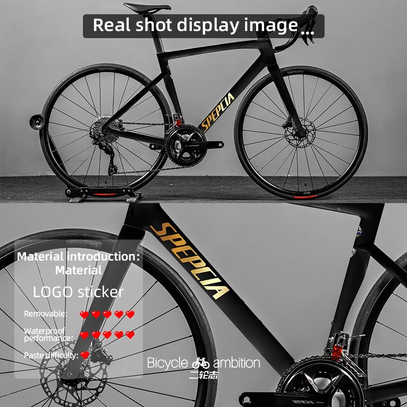 For Specialized Tarmac SL7 Road Bike | Autocollants avec logo de cadre à changement de couleur, résistant aux UV, coupe précise, plusieurs couleurs (flash For Specialized Tarmac SL7 Road Bike | Autocollants avec logo de cadre à changement de couleur, résistant aux UV, coupe précise, plusieurs couleurs (flash