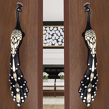 VOLO Peacock Emerald Main Door Handle/Door Handles for Main Door/Glass Door Pull Handle/Door Hardware. 1 Set (Pack of 2 Pcs)