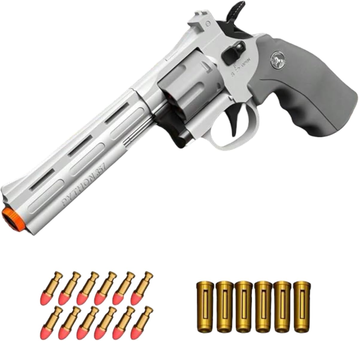Toy Revolver Gun for Boys Pretend Play Toy Pistol with Shell Ejection Soft Darts Blaster Birthday Gift for Outdoors : Amazon.co.uk