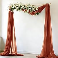 Vista 15 de MLMW Tela de Drapeado para Arco de Boda 2 Paneles 29" x 20 Pies Rosa Pascua Transparente Cortinas de Telón de Fondo para Arco de Boda Cortina al